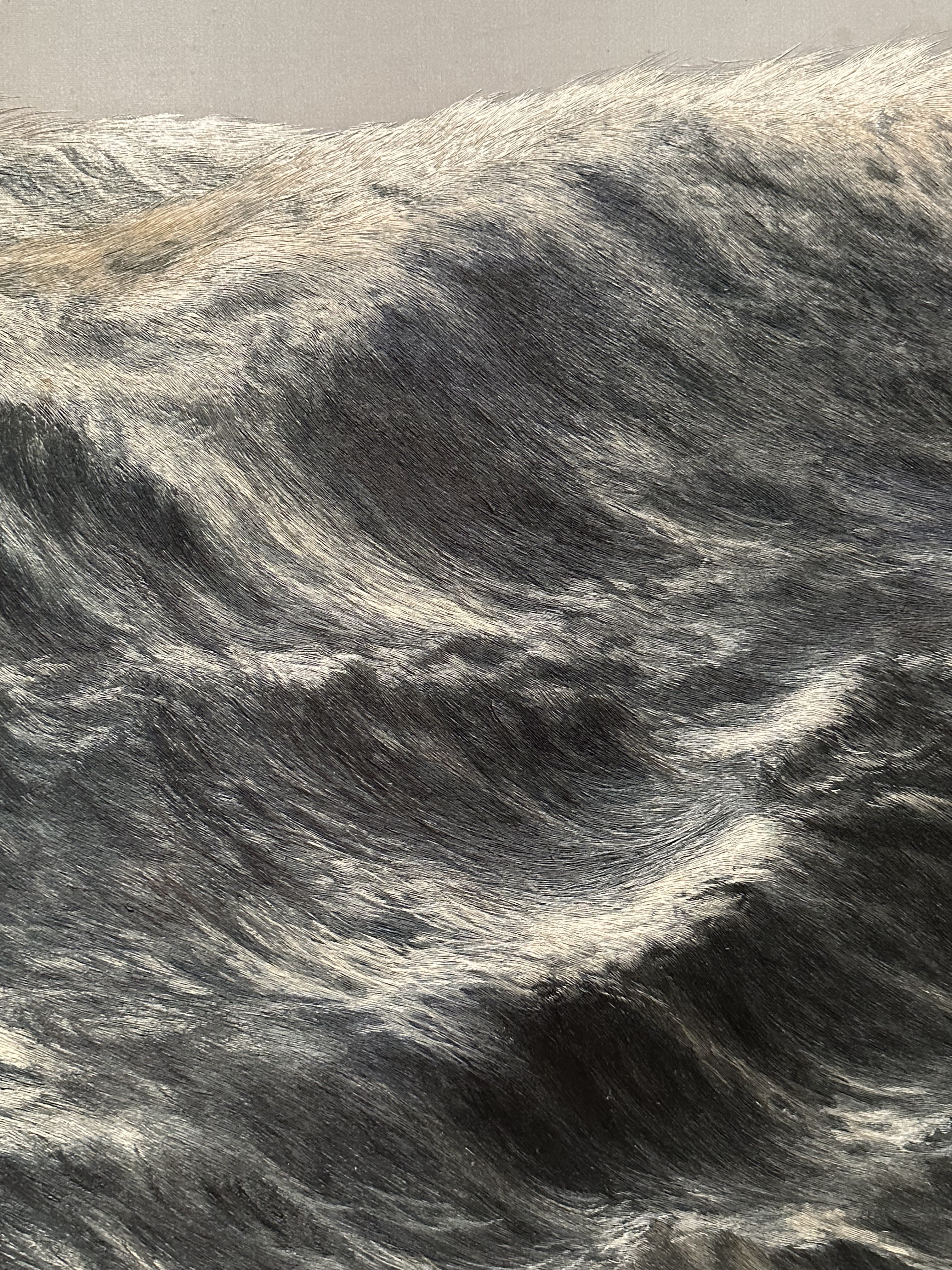 Waves made of ebroidered silk